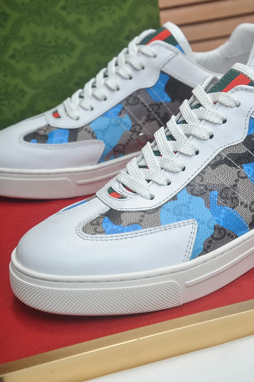 Men's men's shoes💰420💶[GUCCI Gucci] official website 1:1 men's sports shoes are now on the market, using original Gucci fabric + gluten lining, plus the official website original 1:1 comfortable outsole. Fashionable and versatile, super comfortable and breathable. 5 colors available, standard shoe size 38/45 (custom-made sizes 45 are non-refundable)